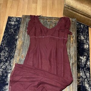 NWT David's Bridal Maroon Gown